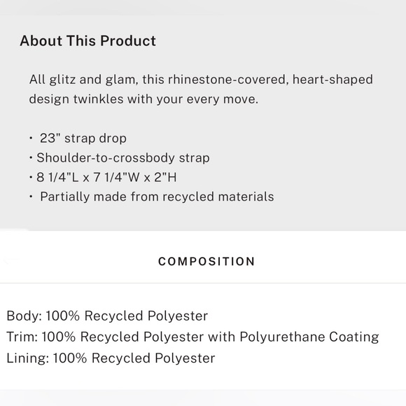 BRAND NEW VS Heart Rhinestone Crossbody Bag - Picture 5 of 6